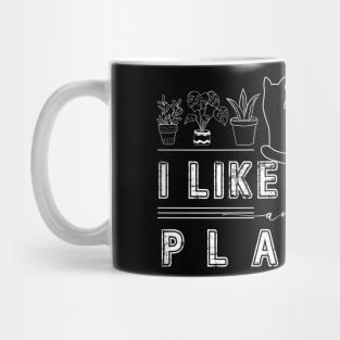 I like cats and plants Mug